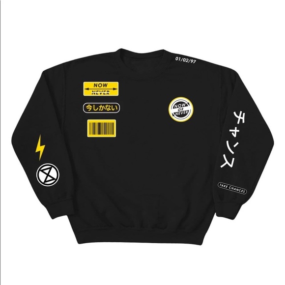 NWT Colby Brock Now Or Never Patch Crewneck - Picture 3 of 4